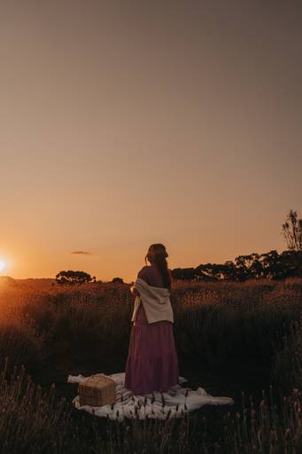 campo de lavanda: ensaio feminino