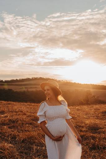 ensaio de gestante na fazenda