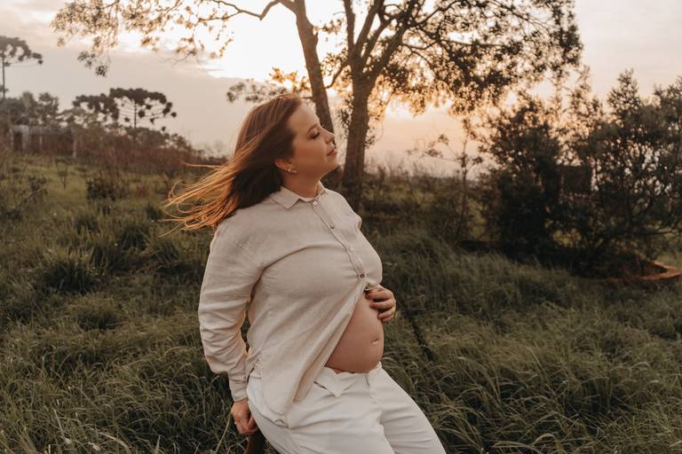 ensaio em gestante na natureza