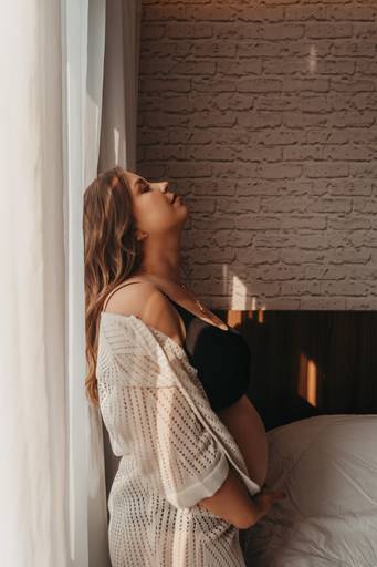 ensaio de gestante em casa