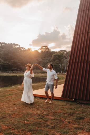 foto de gestante na natureza