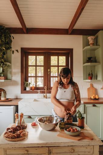 ensaio gestante casa