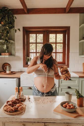 ensaio gestante cozinha 