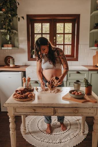 ensaio gestante cozinha 