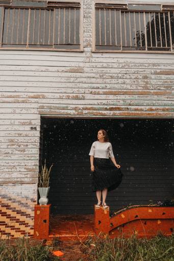 ensaio urbano na chuva