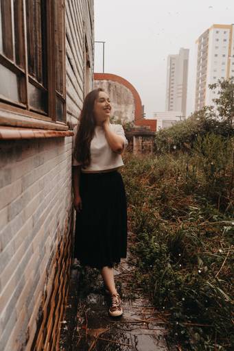 ensaio urbano na chuva