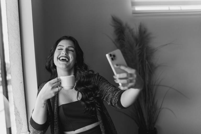 ensaio de influenciadora