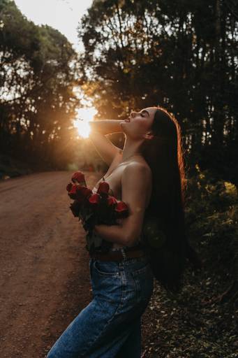 ensaio feminino natureza com flores