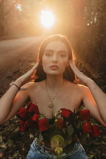 ensaio feminino natureza com flores