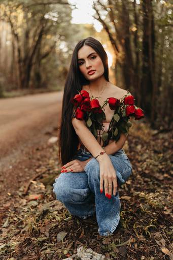 ensaio feminino natureza com flores