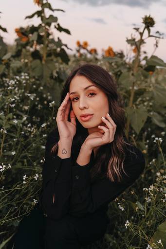 Ensaio feminino no girassol 