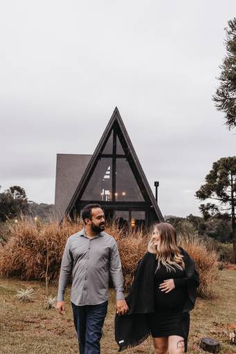 foto gestante no inverno