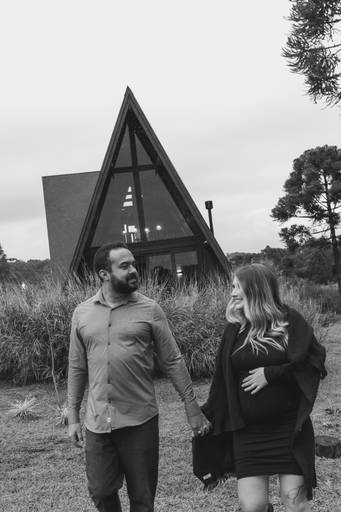 foto gestante no inverno