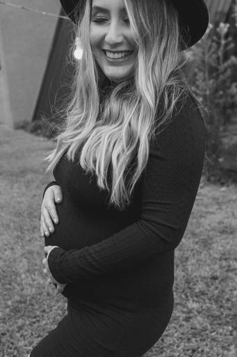 foto gestante no inverno