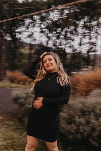 foto gestante no inverno