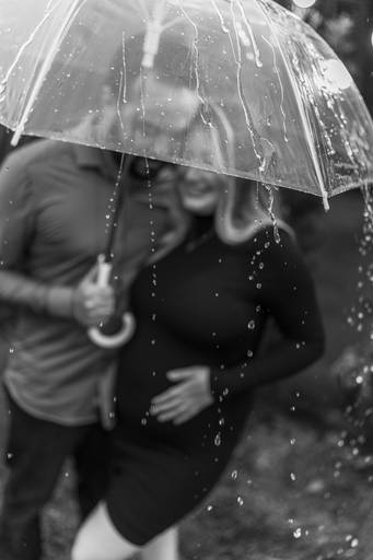 ensaio gestante na chuva