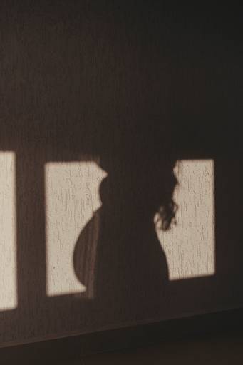 gestante na casa confortável