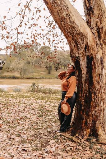 Foto feminina outono