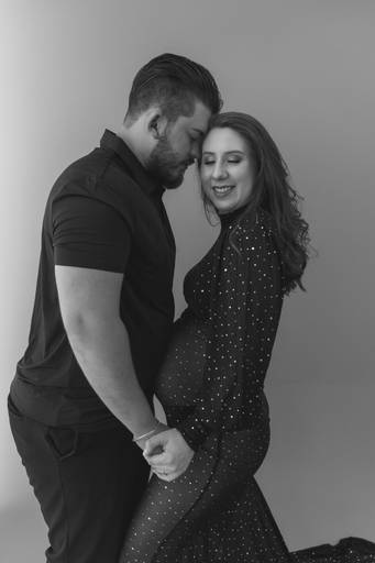 gestante estúdio look brilhoso