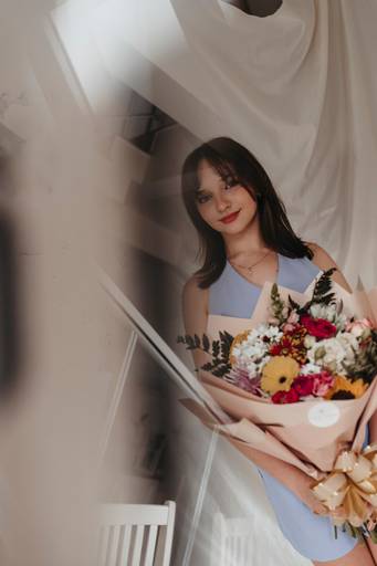 Ensaio de 15 anos boho delicado em casa