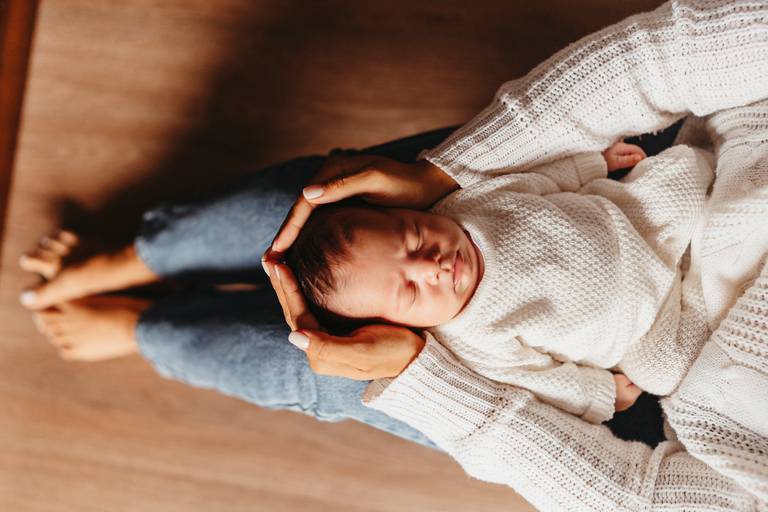 Newborn lifestyle em casa 