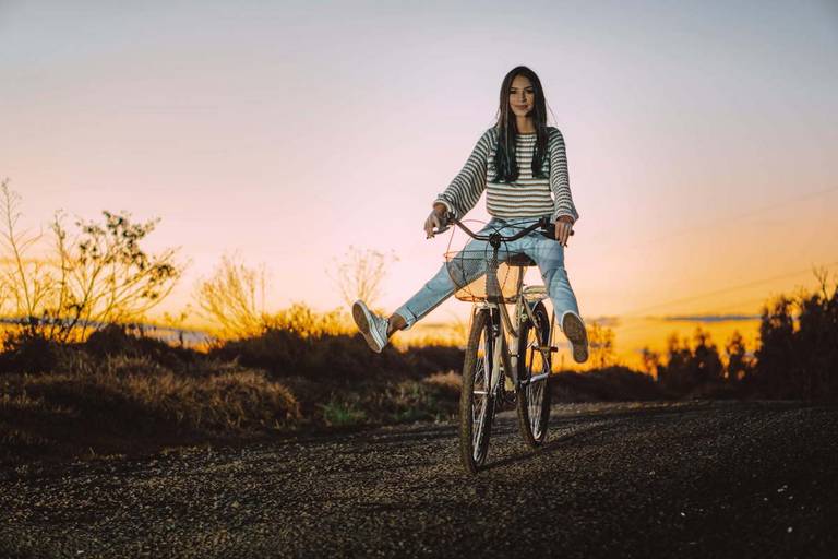 Pôr do sol em 15 anos de bike