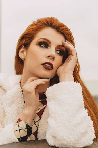 Fotos com casaco branco