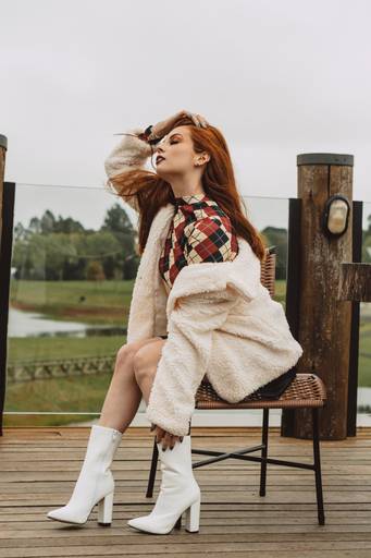 Fotos com casaco branco