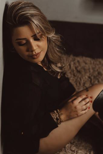 Ensaio intimista feito em casa