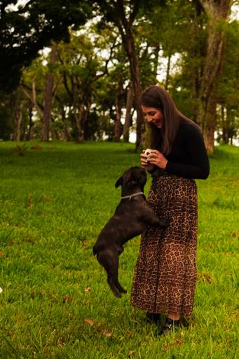 ensaio feminino com cachorro