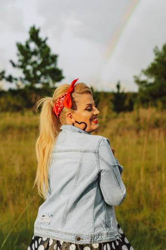 Ensaio retro na natureza