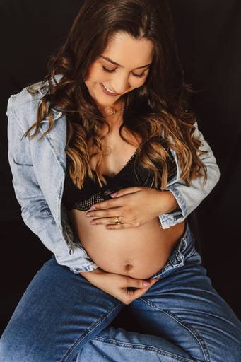 Ensaio gestante em estúdio