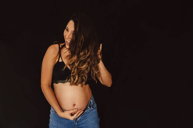 Ensaio gestante divertido