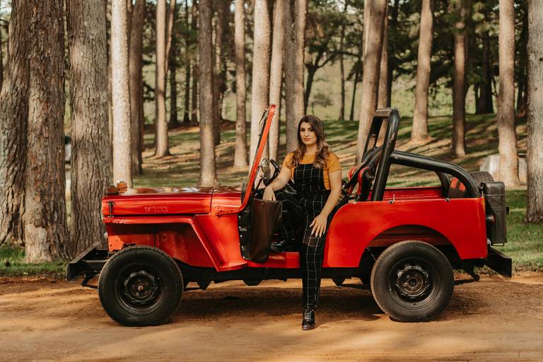 ensaio com carro antigo