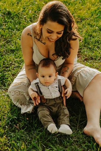 Ensaio delicado mãe e filho