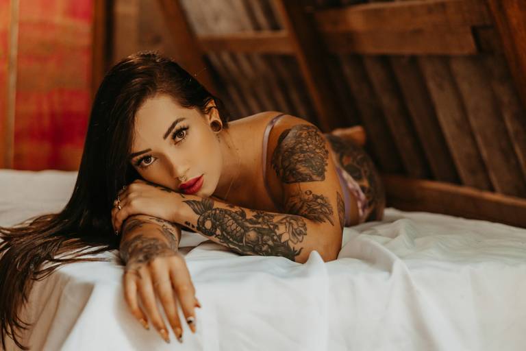 Ensaio feminino  de lingerie