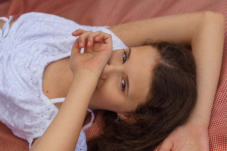 Fotos de menina em kombi