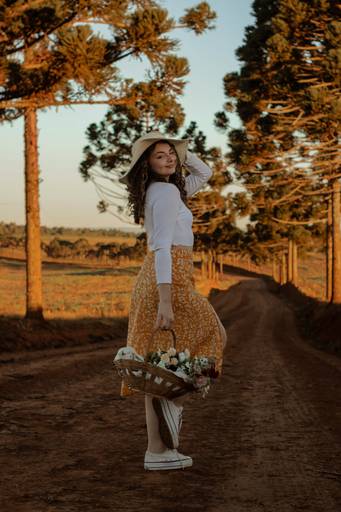 ensaio feminino com flores