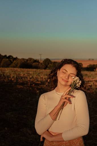ensaio feminino com flores