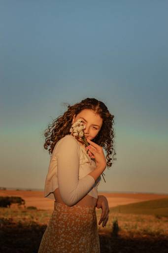 ensaio feminino com flores