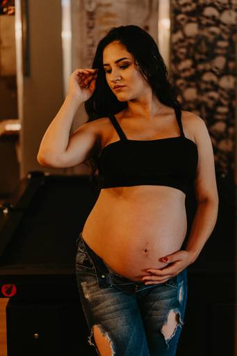 Ensaio gestante rock