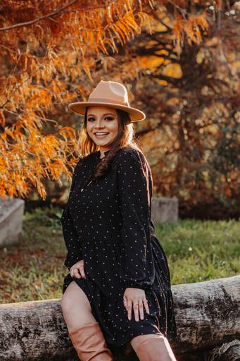 Ensaio feito com folhas caindo