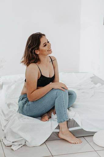 Ensaio sensual de calça