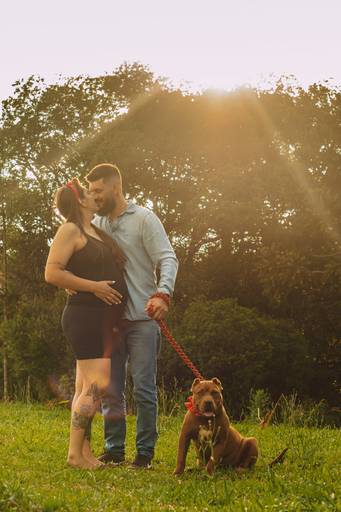 Ensaio de gestante no praque