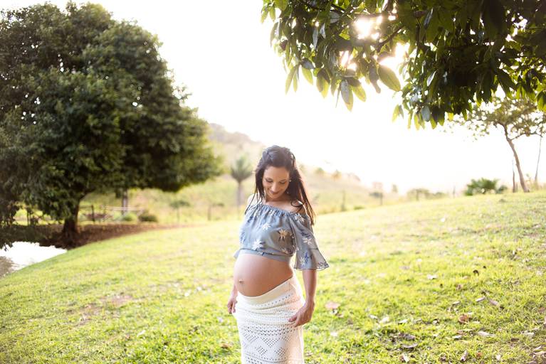 Foto expontanea da grávida