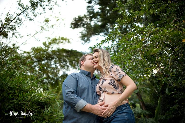 momento foto durante as fotos do book de gestante