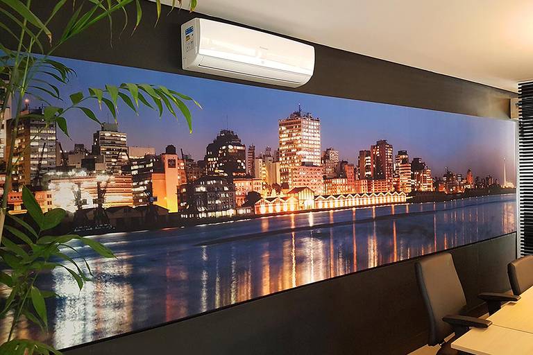 Painel para meio corparativo em tecido