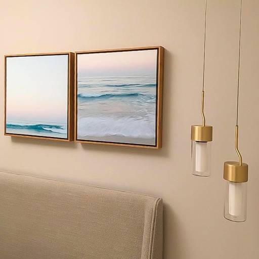 Fotos de mar para quarto em díptico 