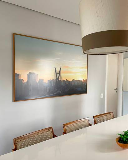 quadro decorativo para sala de jantar, quadro para sala moderna, quadro de paisagem, quadro de sp