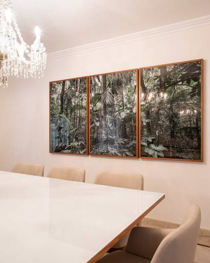 tríptico para sala de jantar de natureza